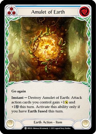 Amulet of Earth (Blue) [BRI026] (Tales of Aria Briar Blitz Deck)  1st Edition Normal-1