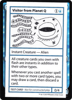 Visitor from Planet Q (No PW Symbol) (CMB1-) - Mystery Booster Playtest Cards 2021-1