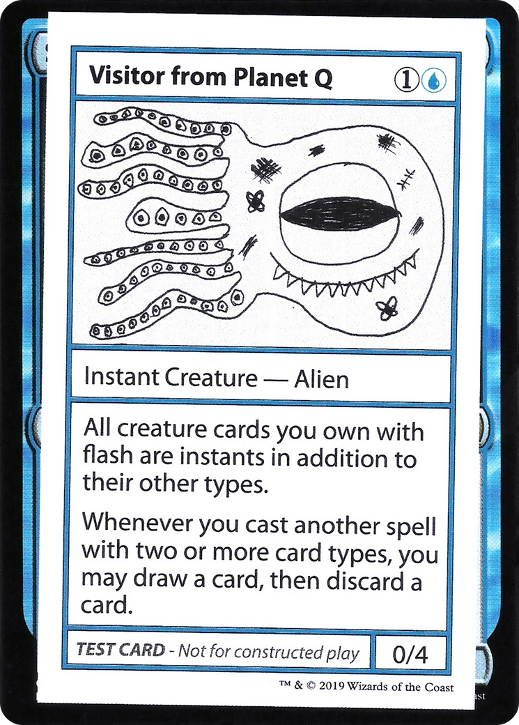 Visitor from Planet Q (No PW Symbol) (CMB1-) - Mystery Booster Playtest Cards 2021-1