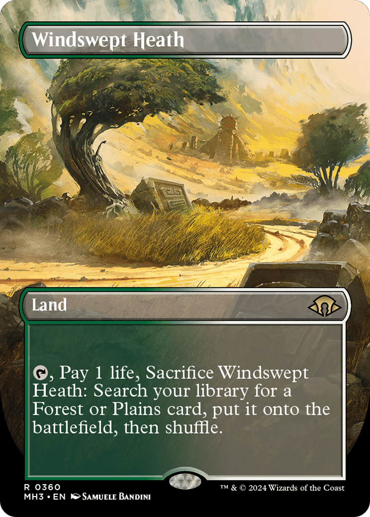 Windswept Heath (Borderless) (MH3-360) - Modern Horizons 3 (Borderless) Foil-1