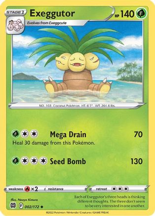 Exeggutor (002/172) [Sword & Shield: Brilliant Stars]-1