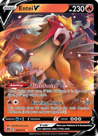 Entei V (022/172) [Sword & Shield: Brilliant Stars]-1