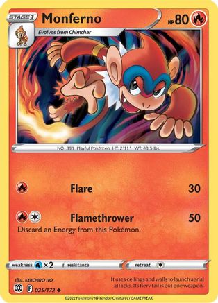 Monferno (025/172) [Sword & Shield: Brilliant Stars]-1