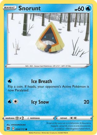Snorunt (034/172) [Sword & Shield: Brilliant Stars]-1