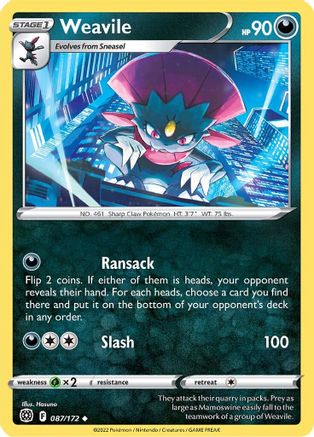 Weavile (087/172) [Sword & Shield: Brilliant Stars]-1