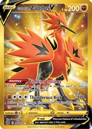 Galarian Zapdos V (182/172) [Sword & Shield: Brilliant Stars]-1