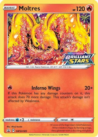 Moltres (SWSH185) (Prerelease Promo) [Sword & Shield: Black Star Promos]-1