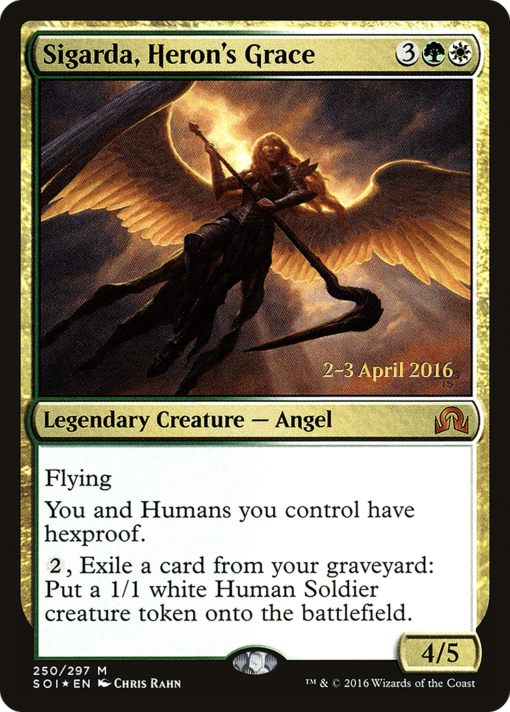 Sigarda, Heron's Grace [Shadows over Innistrad Prerelease Promos]-1