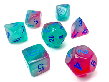CHX 26464 Gemini Polyhedral Gel Green-Pink/ Blue Set 7-Die Set