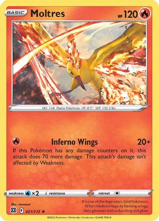Moltres (021/172) (Theme Deck Exclusive) [Sword & Shield: Brilliant Stars]-1