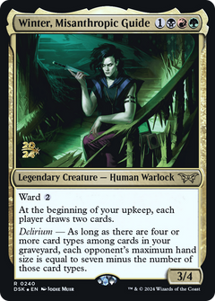 Winter, Misanthropic Guide (PRE-240) - Duskmourn: House of Horror Promos Foil-1