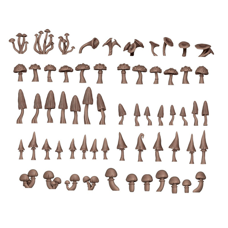 AK Interactive - Basing Bits - Forest Mushrooms - 63 Pieces
