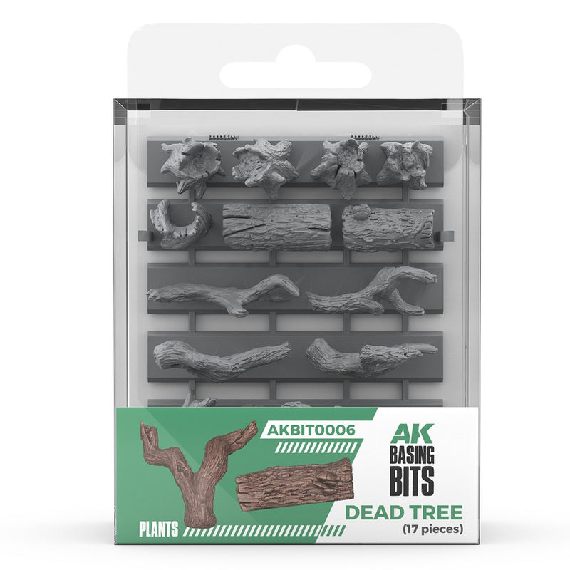 AK Interactive - Basing Bits - Dead Tree Basing - 17 Pieces