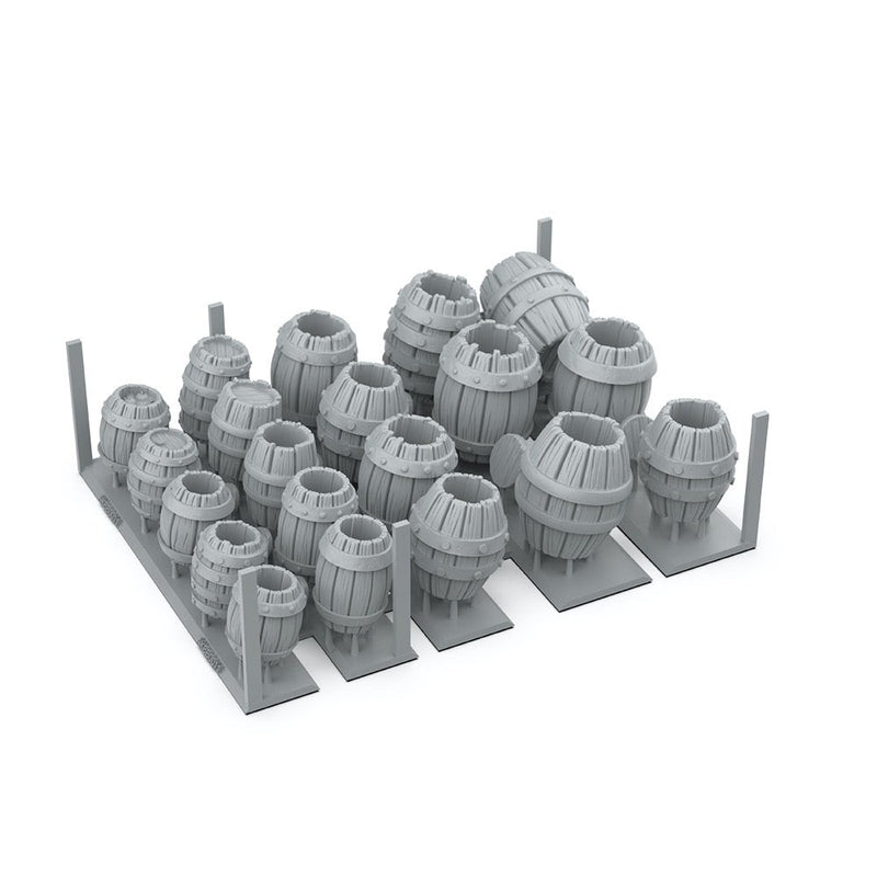 AK Interactive - Basing Bits - Wood Barrels - 32 Pieces