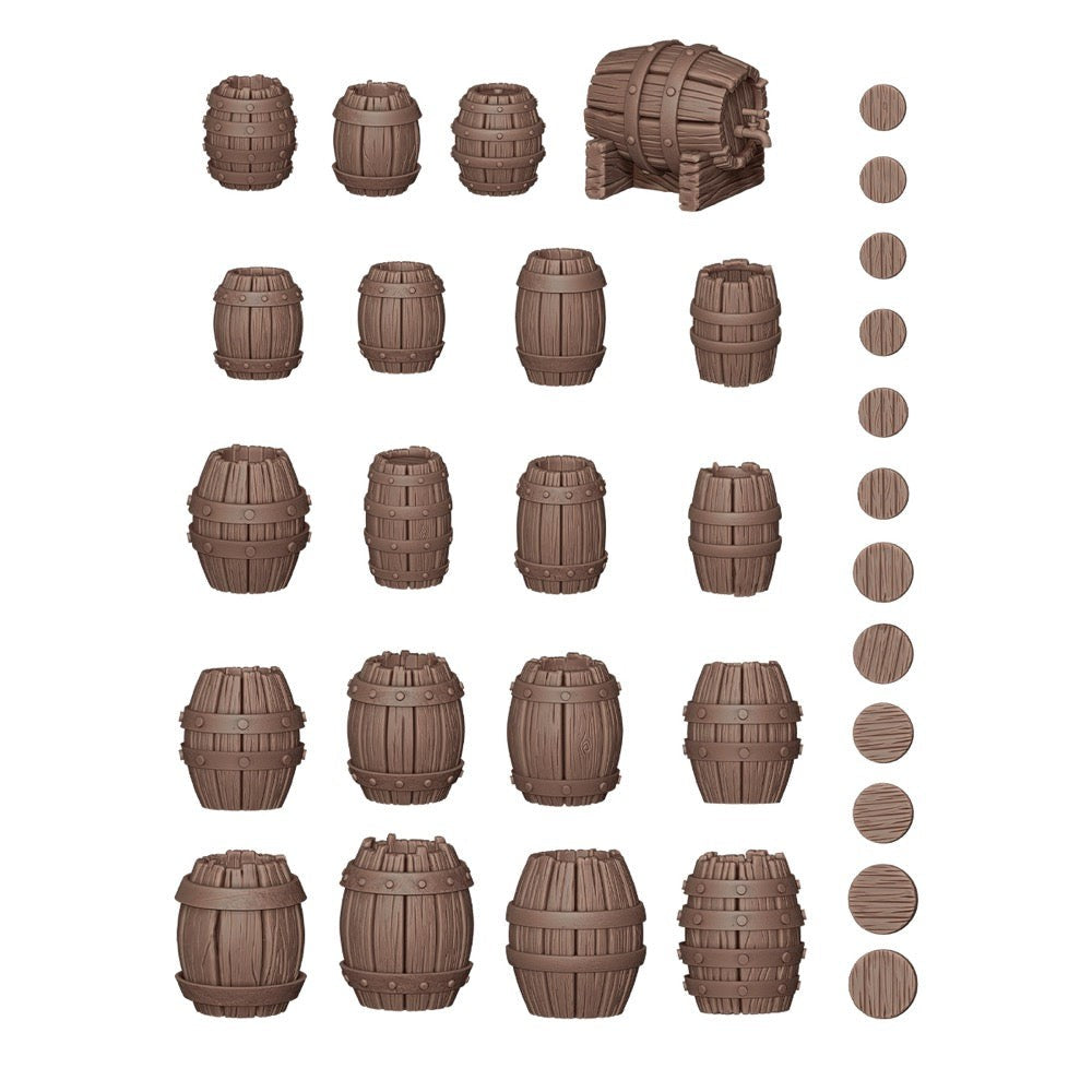 AK Interactive - Basing Bits - Wood Barrels - 32 Pieces