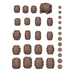 AK Interactive - Basing Bits - Wood Barrels - 32 Pieces