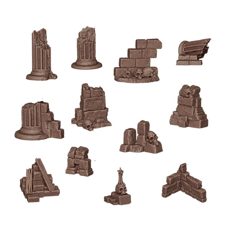 AK Interactive - Basing Bits - Village Ruins - 12 Pieces