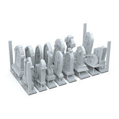 AK Interactive - Basing Bits - Tumbstones - 14 Pieces