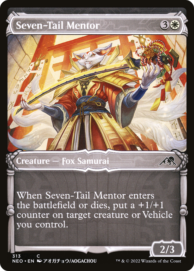 Seven-Tail Mentor (Showcase Samurai) [Kamigawa: Neon Dynasty]-1