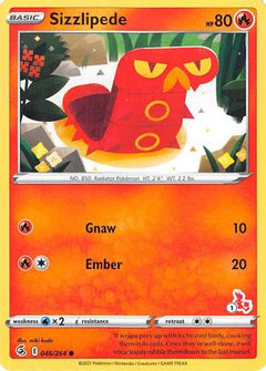 Sizzlipede (046/264) (Cinderace Stamp #1) [Battle Academy 2022]-1