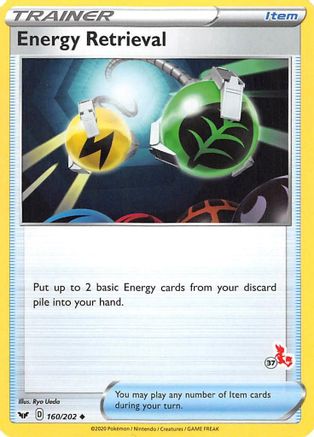 Energy Retrieval (160/202) (Cinderace Stamp #37) [Battle Academy 2022]-1