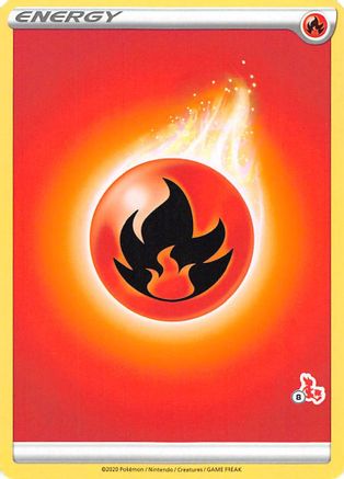 Fire Energy (Cinderace Stamp #8) [Battle Academy 2022]-1