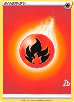 Fire Energy (Cinderace Stamp #10) [Battle Academy 2022]-1