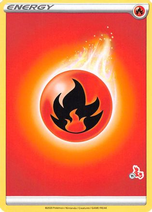 Fire Energy (Cinderace Stamp #11) [Battle Academy 2022]-1