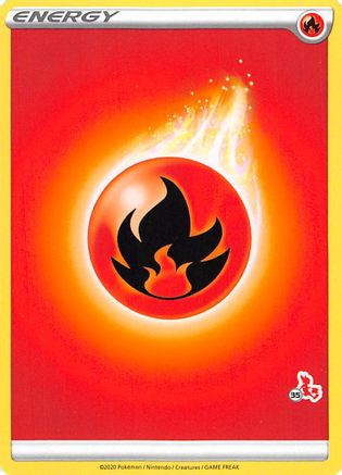 Fire Energy (Cinderace Stamp #35) [Battle Academy 2022]-1