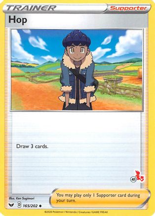 Hop (165/202) (Cinderace Stamp #41) [Battle Academy 2022]-1