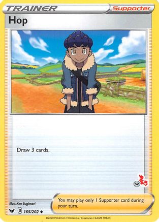 Hop (165/202) (Cinderace Stamp #52) [Battle Academy 2022]-1