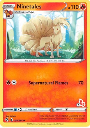 Ninetales (30/264) (Cinderace Stamp #7) [Battle Academy 2022]-1