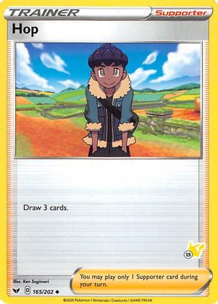 Hop (165/202) (Pikachu Stamp #13) [Battle Academy 2022]-1
