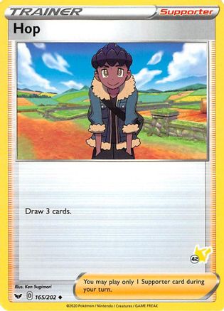 Hop (165/202) (Pikachu Stamp #42) [Battle Academy 2022]-1