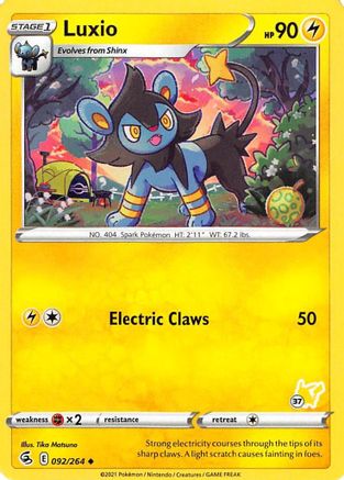 Luxio (092/264) (Pikachu Stamp #37) [Battle Academy 2022]-1