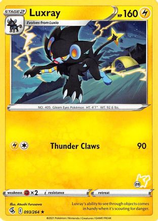 Luxray (093/264) (Pikachu Stamp #28) [Battle Academy 2022]-1