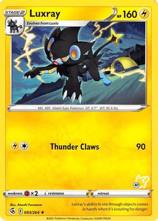 Luxray (093/264) (Pikachu Stamp #47) [Battle Academy 2022]-1