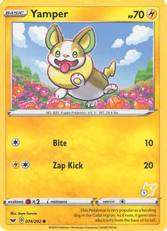 Yamper (074/202) (Pikachu Stamp #1) [Battle Academy 2022]-1