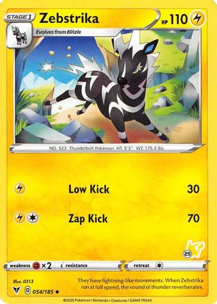 Zebstrika (054/185) (Pikachu Stamp #25) [Battle Academy 2022]-1