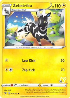 Zebstrika (054/185) (Pikachu Stamp #56) [Battle Academy 2022]-1