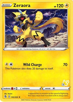 Zeraora (102/264) (Pikachu Stamp #5) [Battle Academy 2022]-1