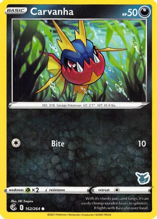 Carvanha (162/264) (Eevee Deck) [Battle Academy 2022]-1