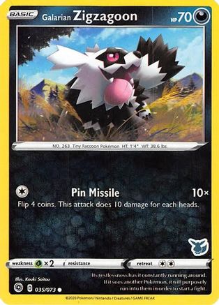 Galarian Zigzagoon (035/073) (Eevee Deck) [Battle Academy 2022]-1