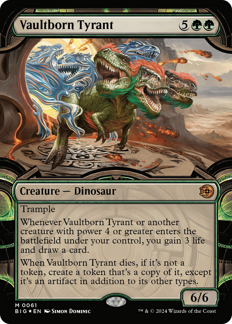 Vaultborn Tyrant (Showcase) (Raised Foil) [Outlaws of Thunder Junction: The Big Score]-1