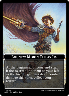 Bounty: Miron Tillas Jr. // Bounty Rules Double-Sided Token [Outlaws of Thunder Junction Commander Tokens]-1