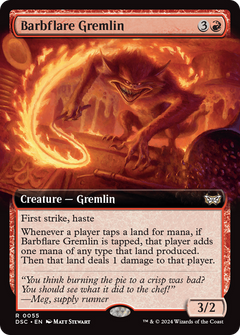 Barbflare Gremlin (Extended Art) [Duskmourn: House of Horror Commander]-1