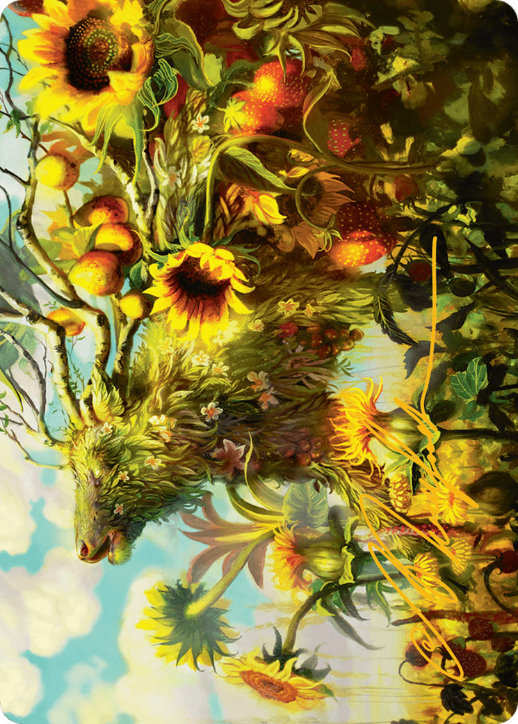 Beza, the Bounding Spring Art Card (Gold-Stamped Signature) [Bloomburrow Art Series]-1