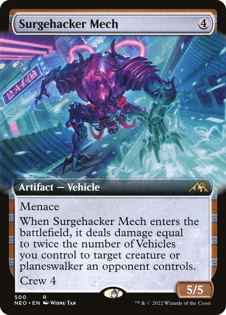 Surgehacker Mech (Extended Art) [Kamigawa: Neon Dynasty]-1