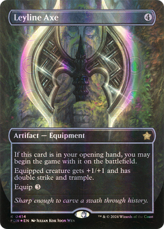 Leyline Axe (Borderless) (Mana Foil) [Foundations]-1