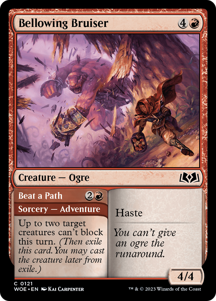 Bellowing Bruiser // Beat a Path [Wilds of Eldraine]-1